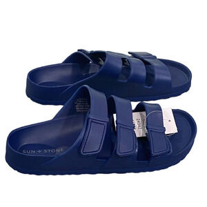 SUN + STONE Men's Bowie Sandal Navy 9